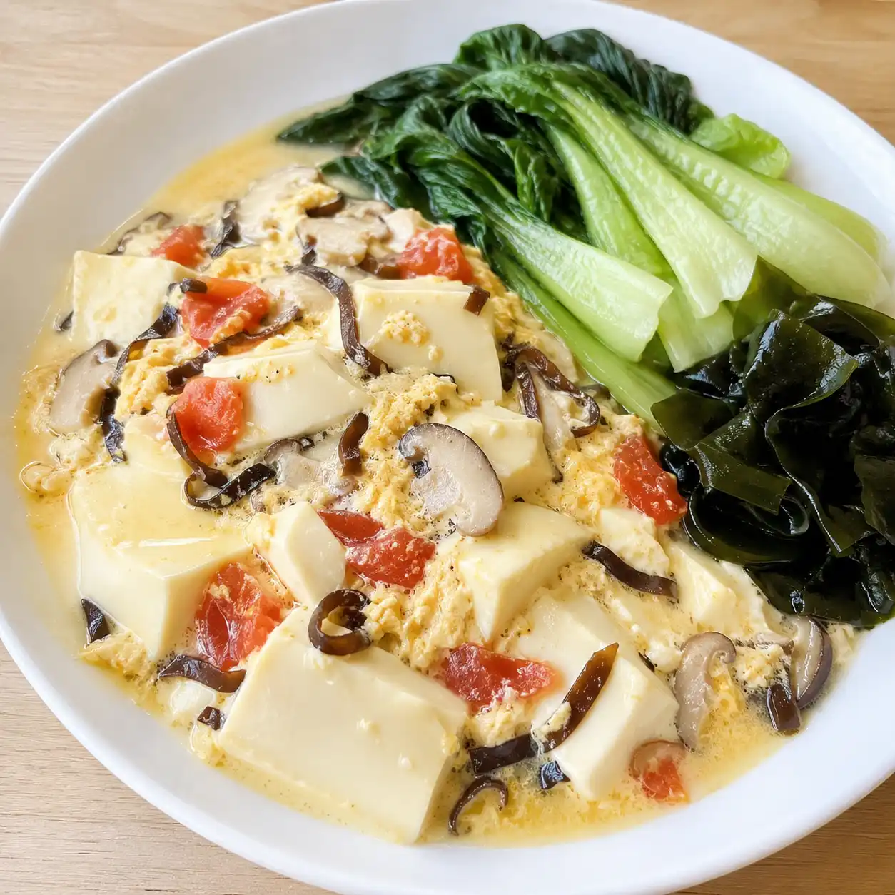 鹽麴雞蛋豆腐盤