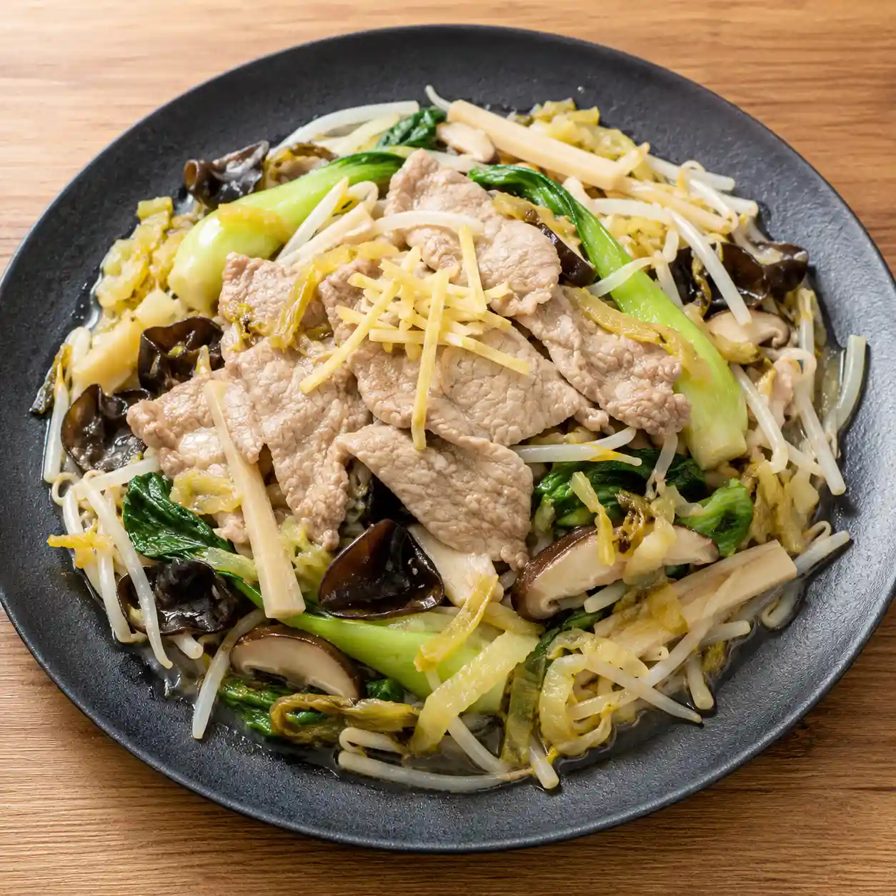 酸白菜瘦肉豆芽盤