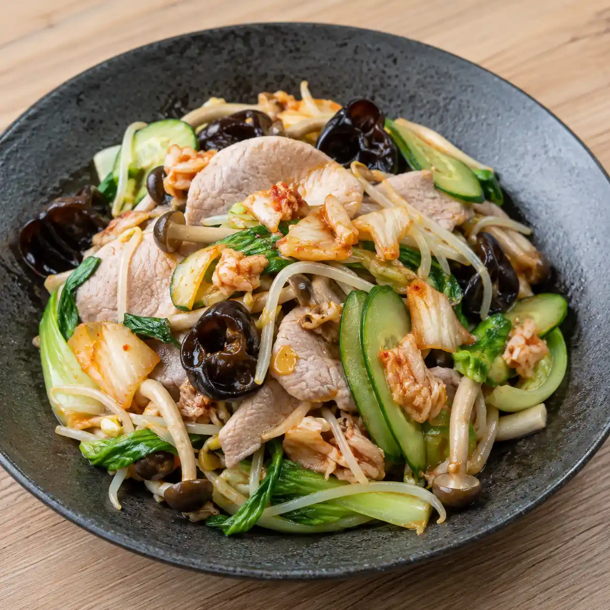 低鹽泡菜瘦肉木耳溫沙拉