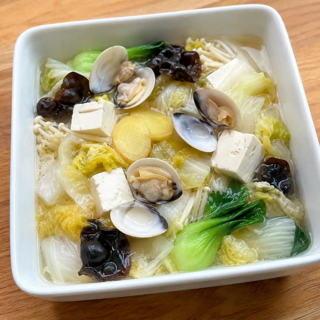 酸白菜蛤蜊豆腐白菜湯盒