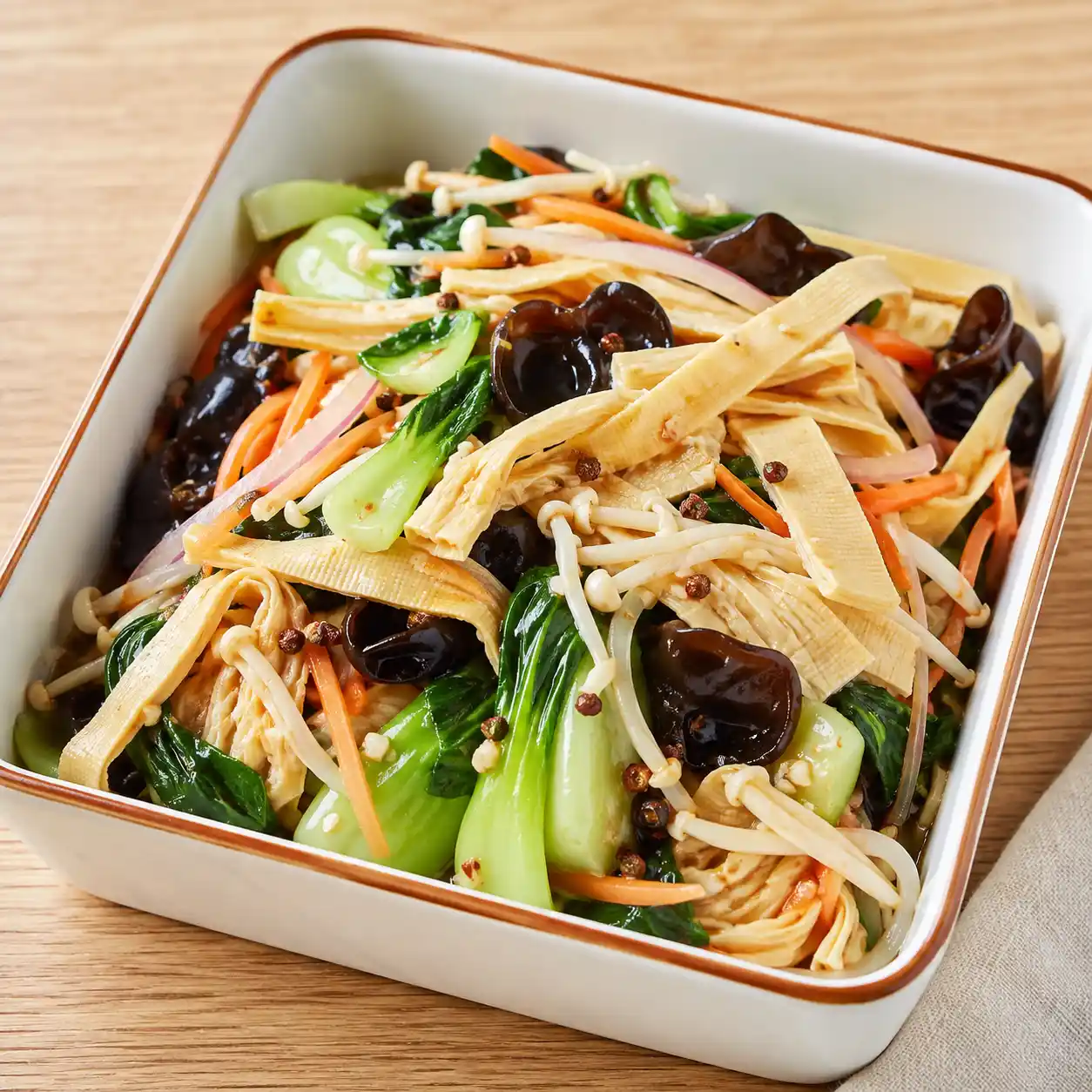 花椒豆皮菇菜高纖盒