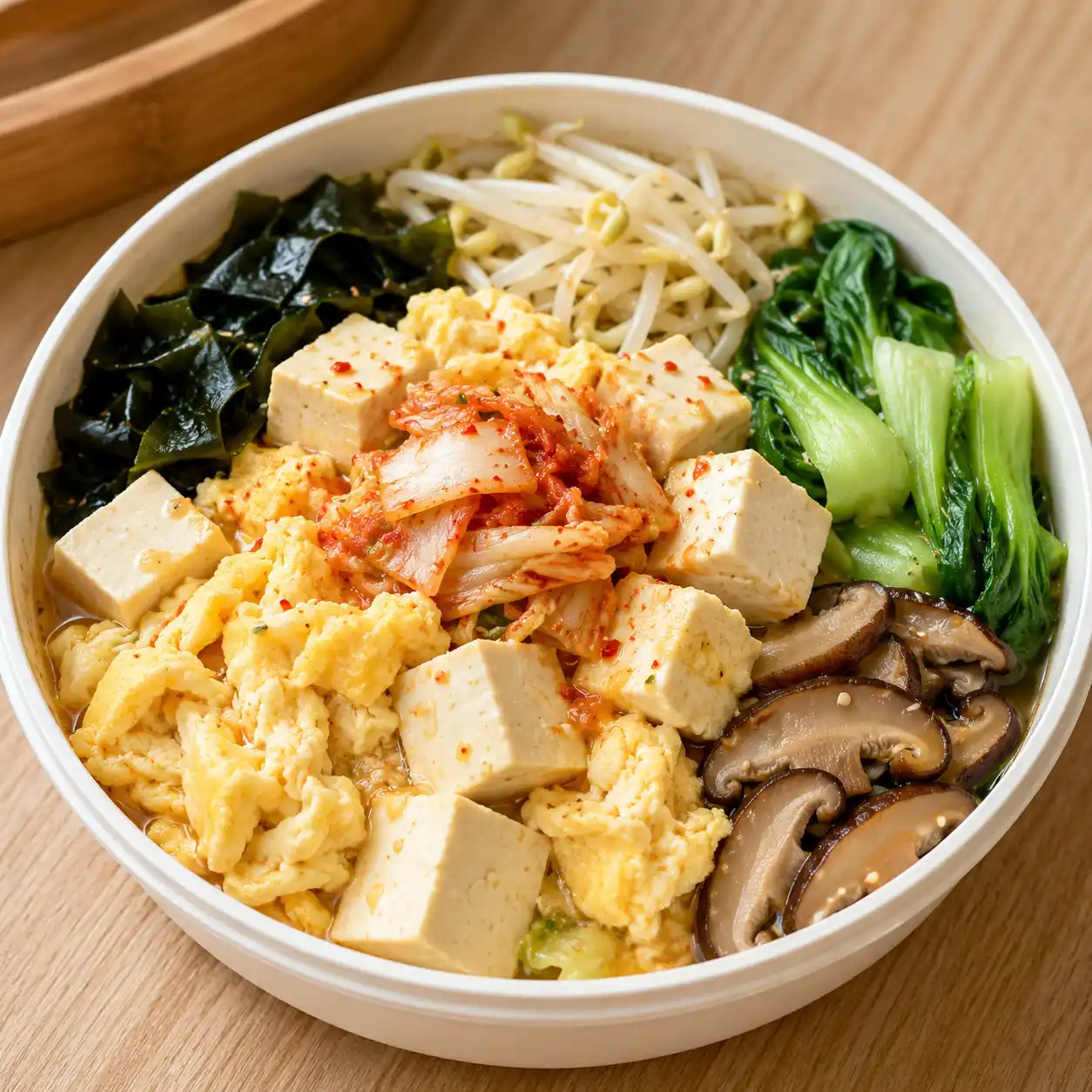低鹽泡菜豆腐蛋花餐盒