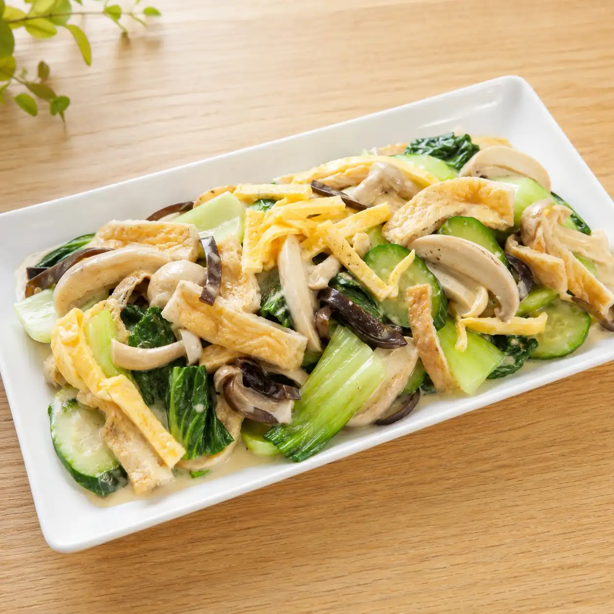 味噌豆皮青江菜冷盤