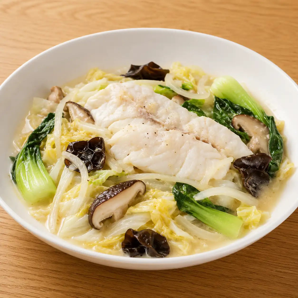 味噌醃魚片白菜盤