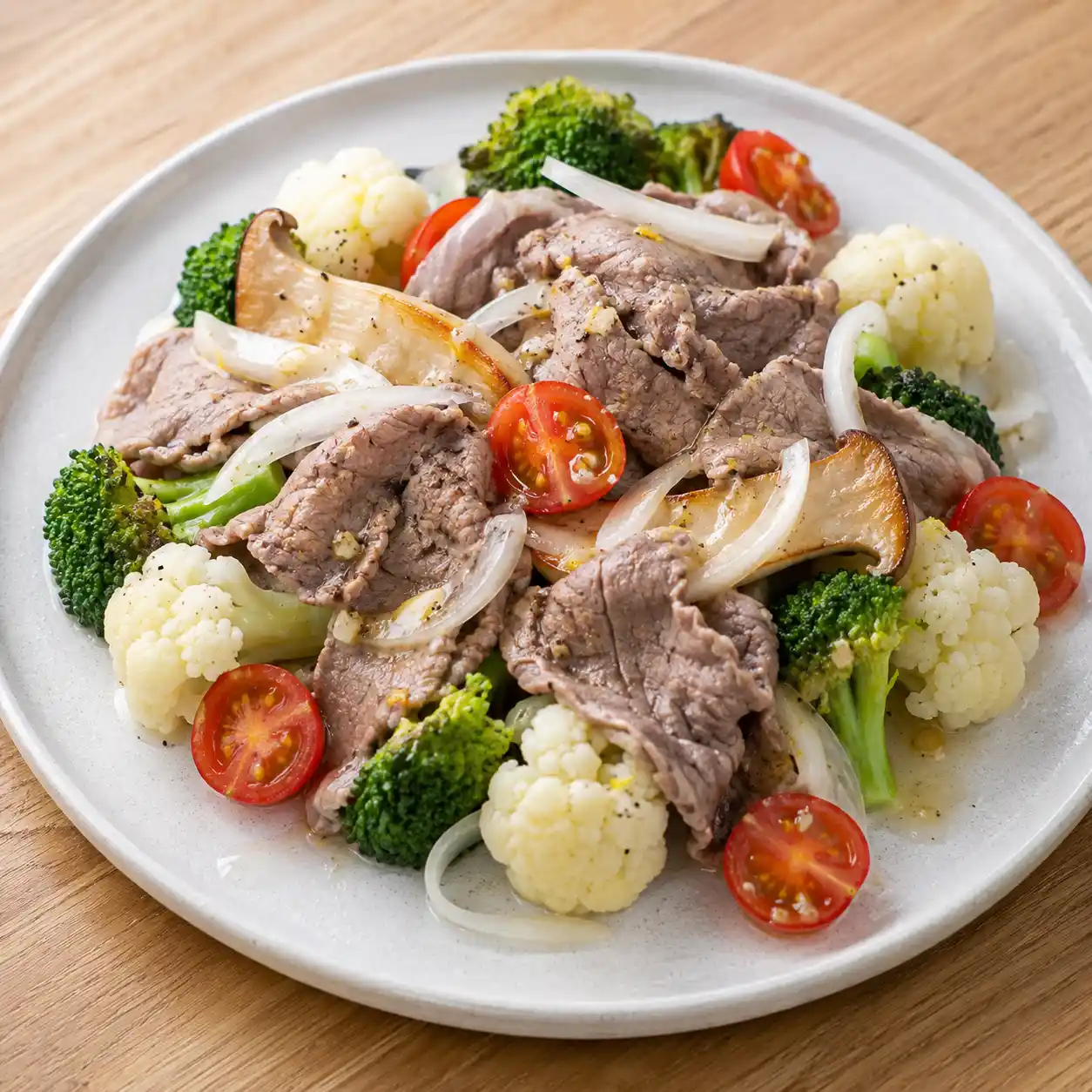 檸香牛肉薄片花椰冷盤