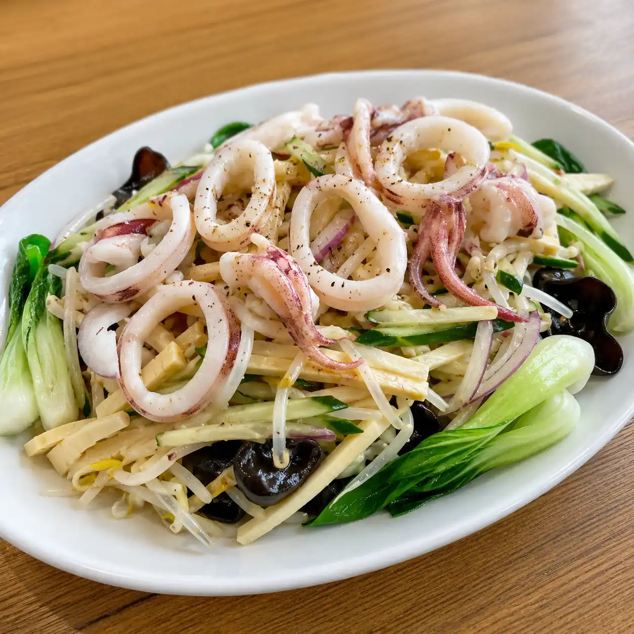 胡椒檸香魷魚筍絲冷拌