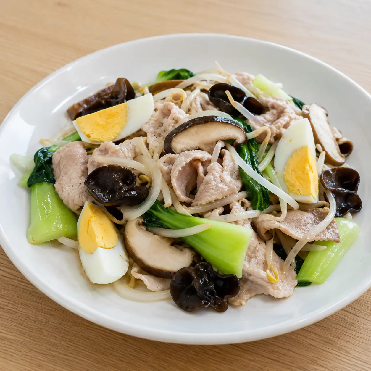 洋蔥醋菇耳雞蛋肉片冷拌