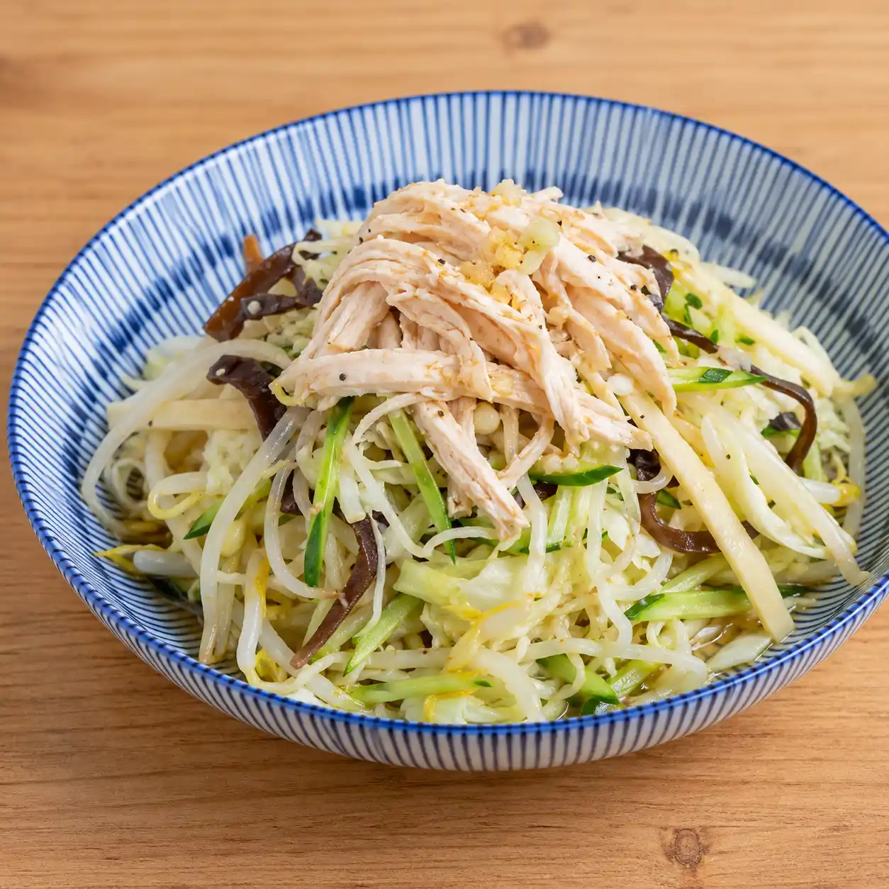 梅醋雞絲高麗菜筍芽拌