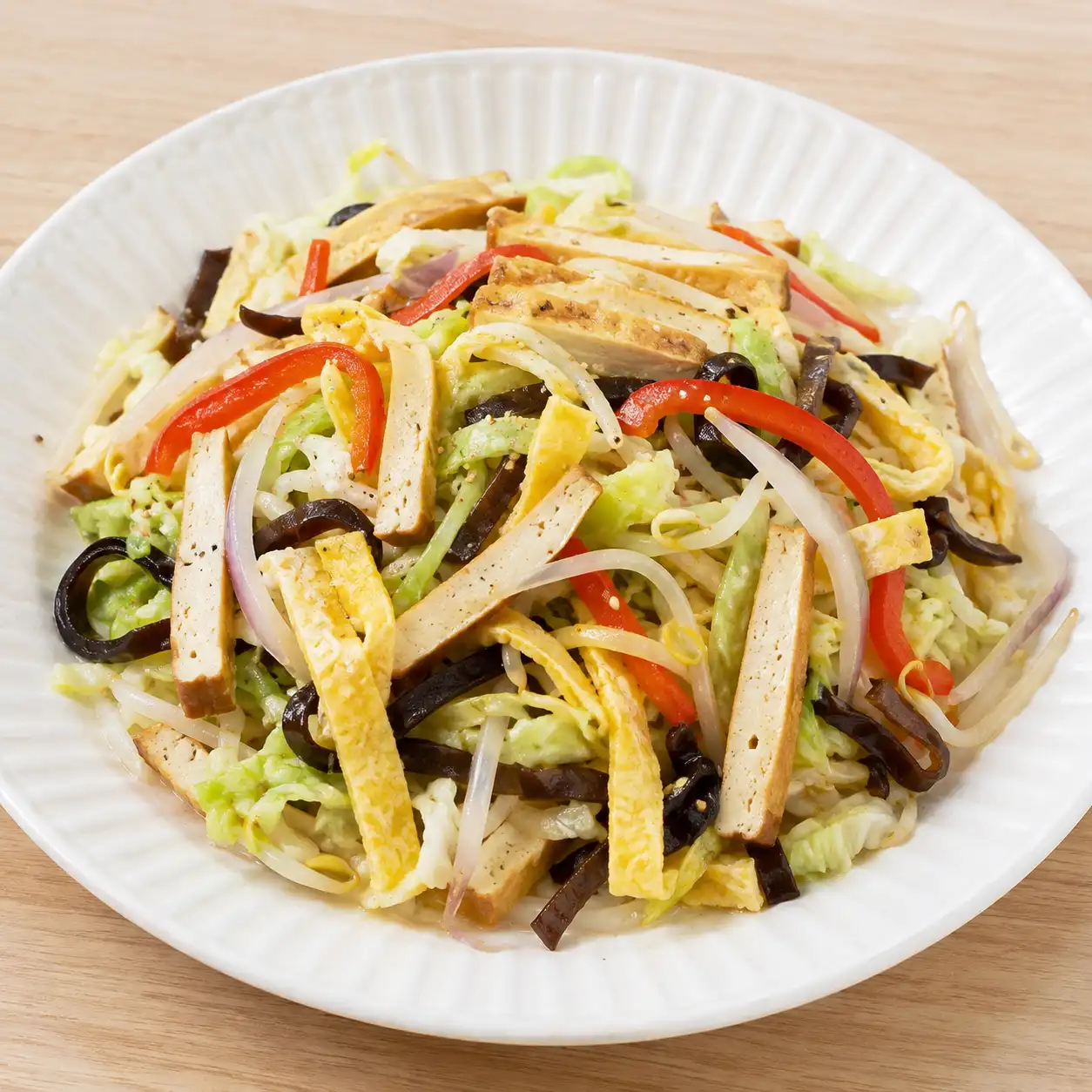 芝麻蛋絲豆干高麗菜冷拌