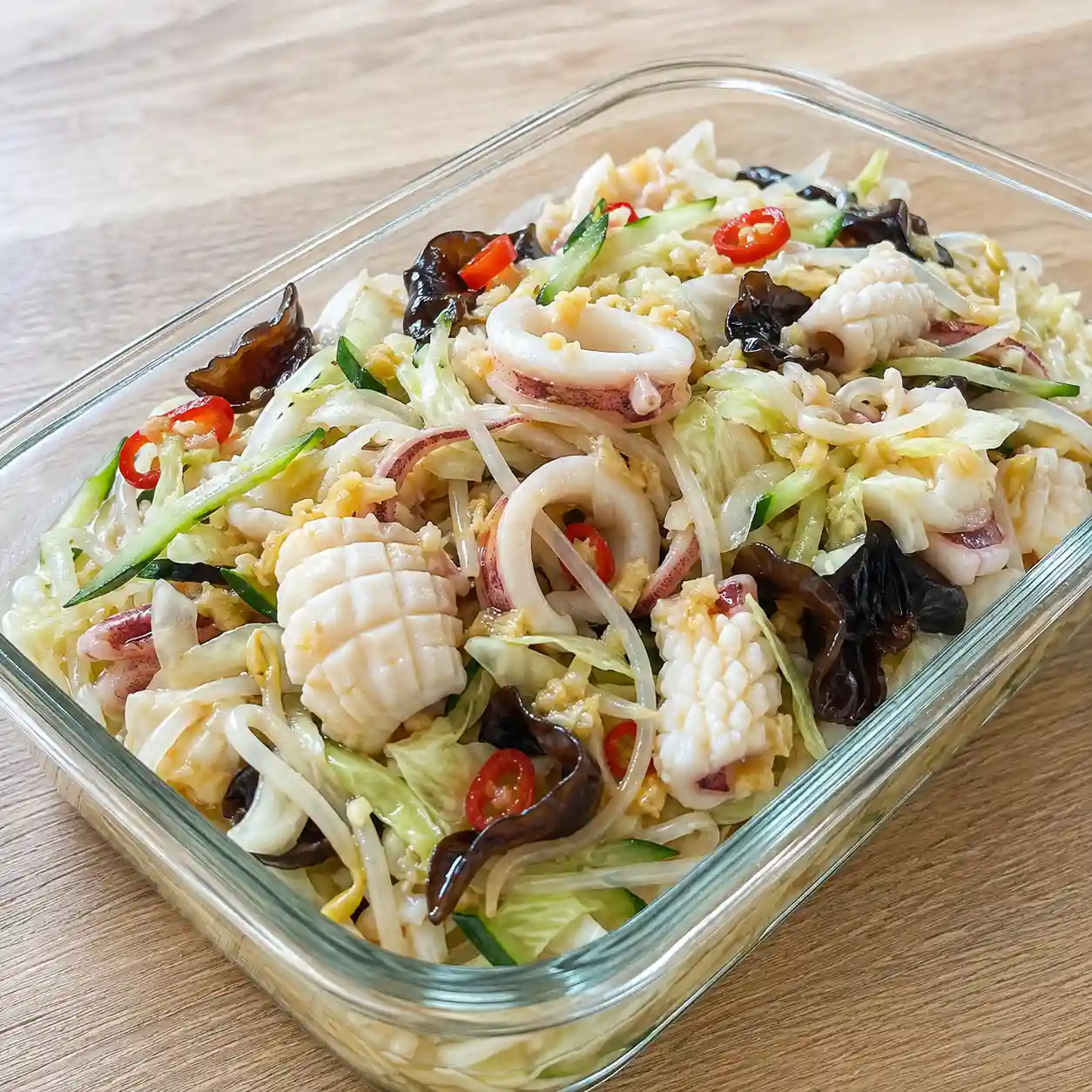 辣薑魷魚高麗菜冷拌