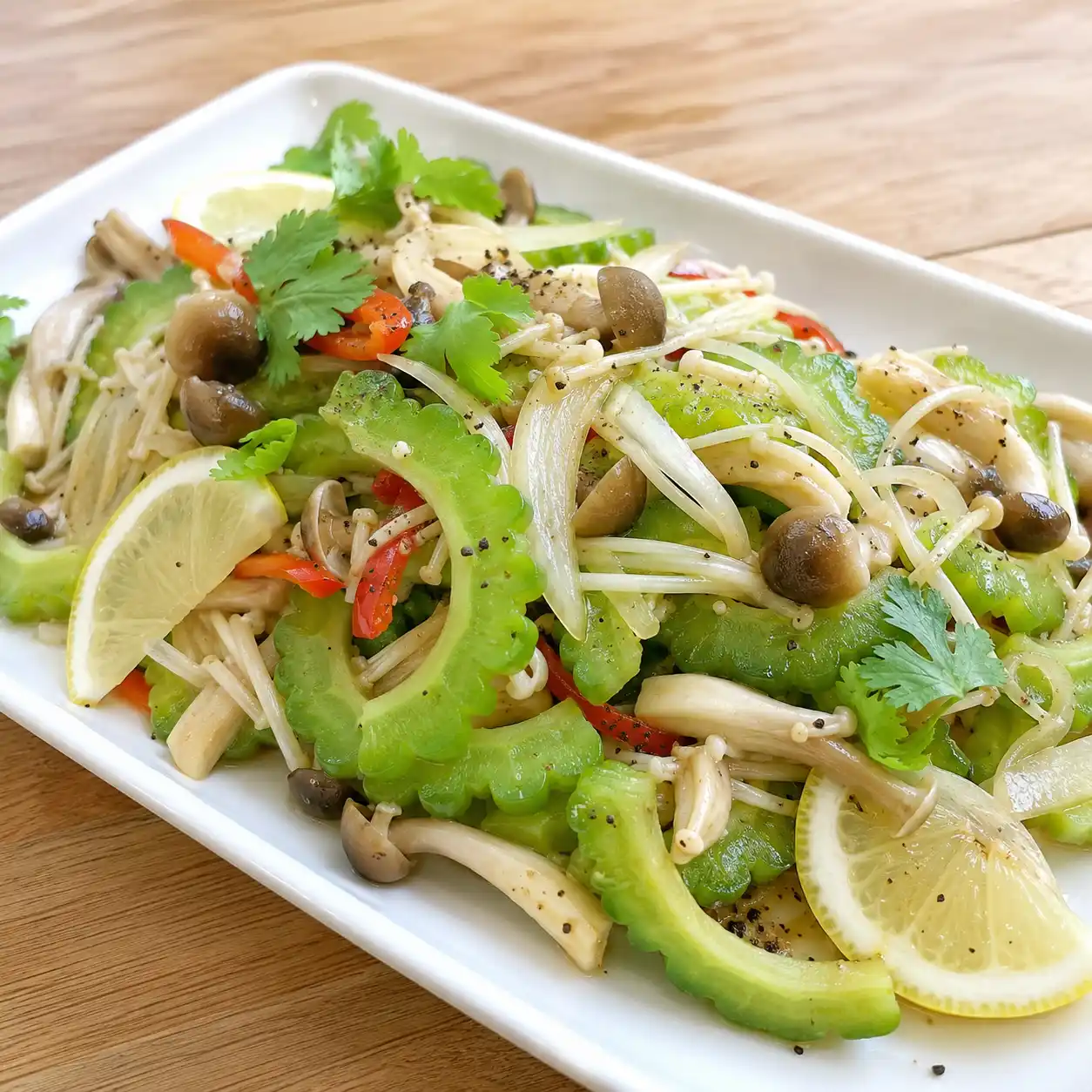 金針菇苦瓜雙鮮炒