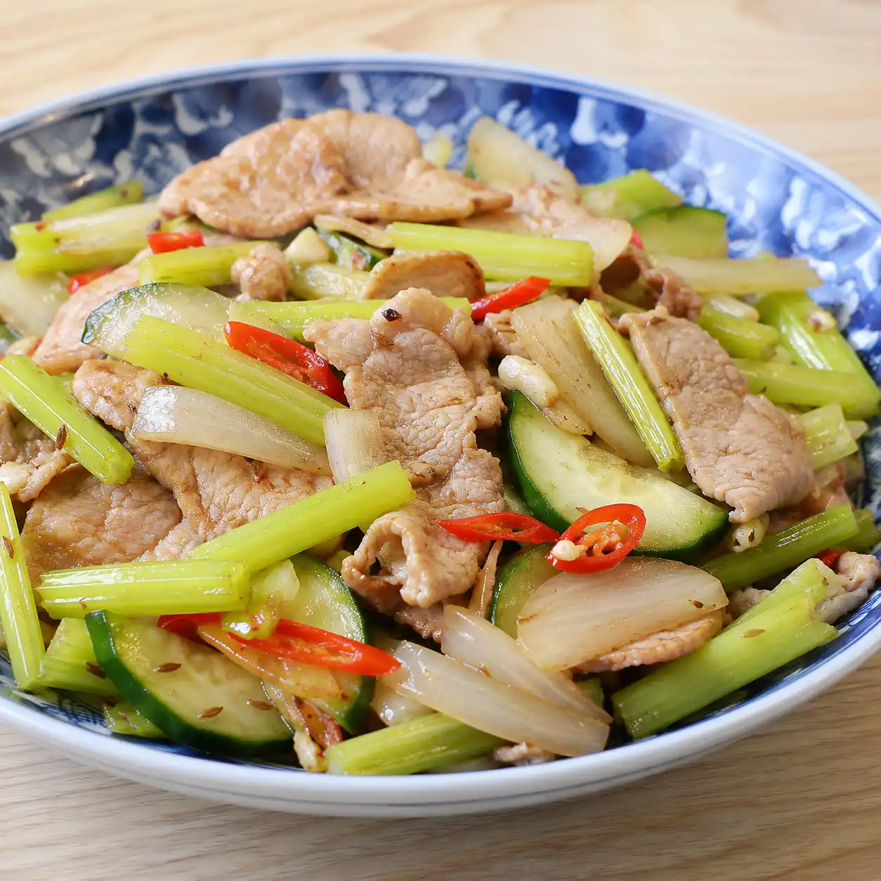 孜然豬肉片炒芹菜