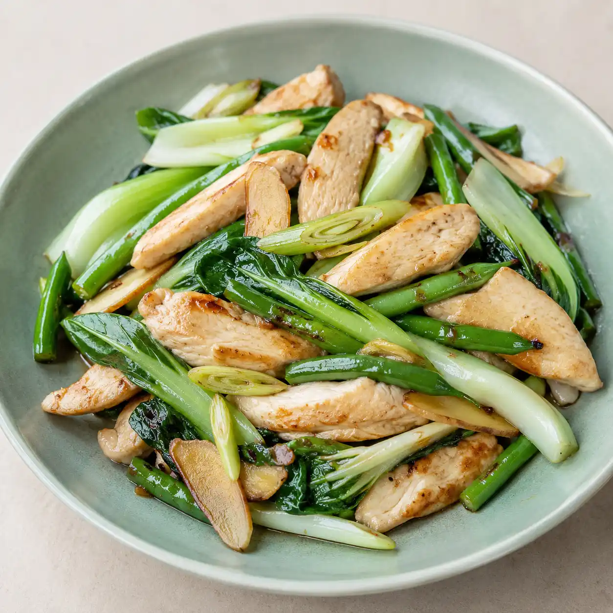 青江菜雞柳小炒