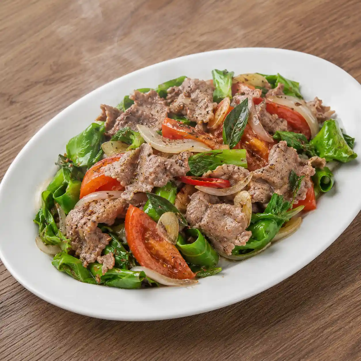 孜然羊肉片山蘇快炒
