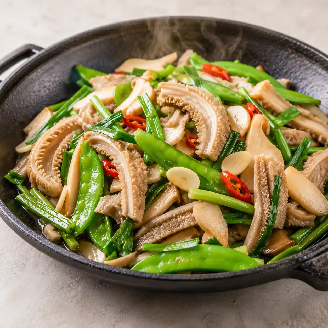 豬肚荷蘭豆雙鮮炒