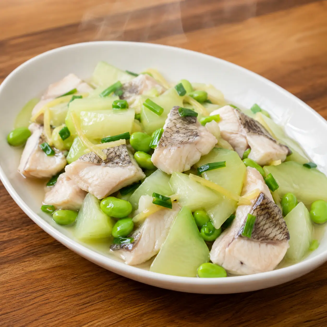 鯛魚大黃瓜雙鮮炒