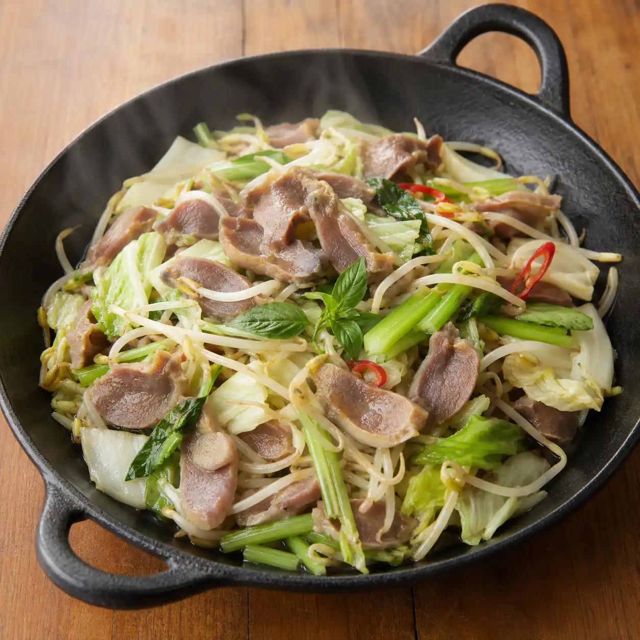 塔香雞胗綠豆芽快炒