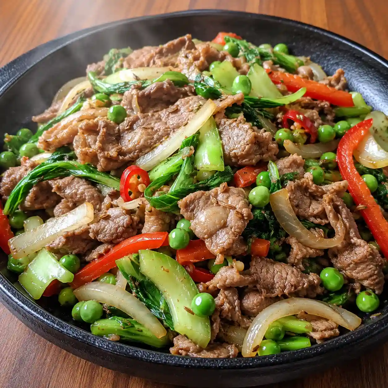 豌豆羊肉片小炒