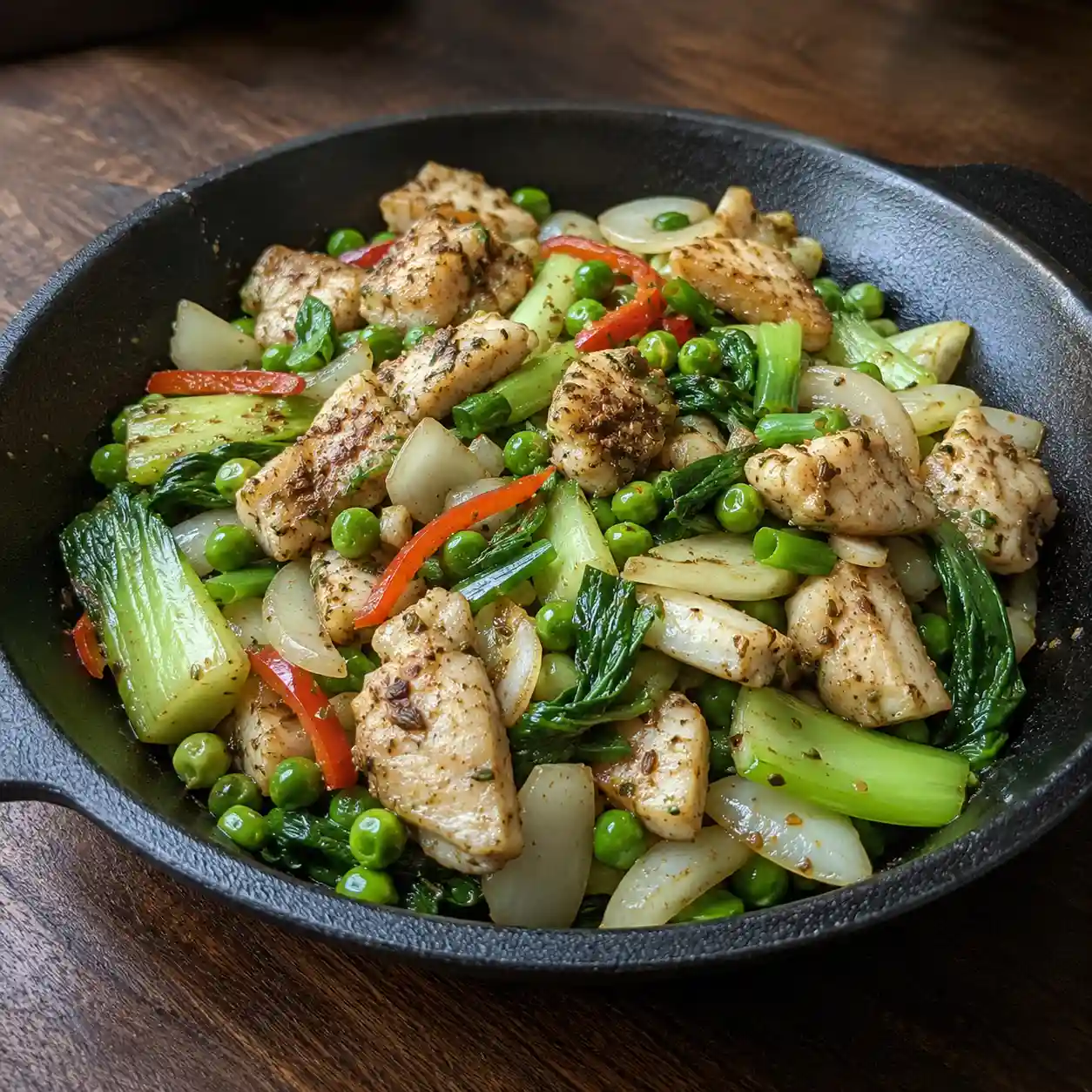 孜然鱸魚豌豆快炒