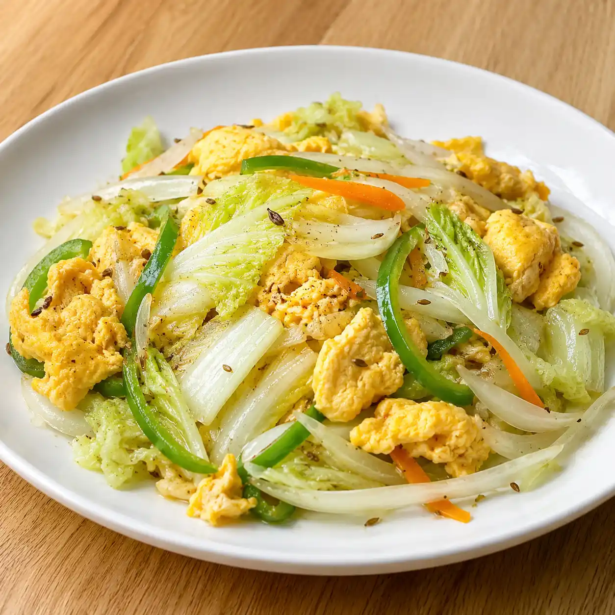 孜然雞蛋大白菜快炒