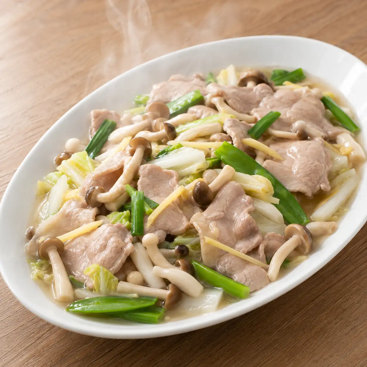 鮮菇滑肉片