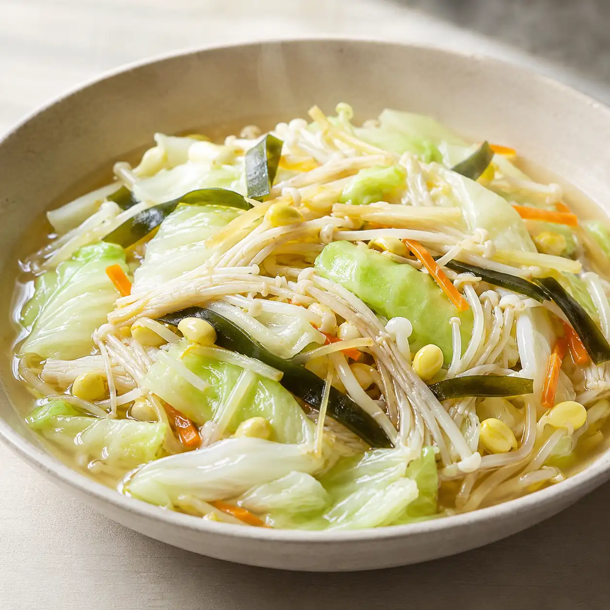 昆布金針菇高麗菜鮮燴