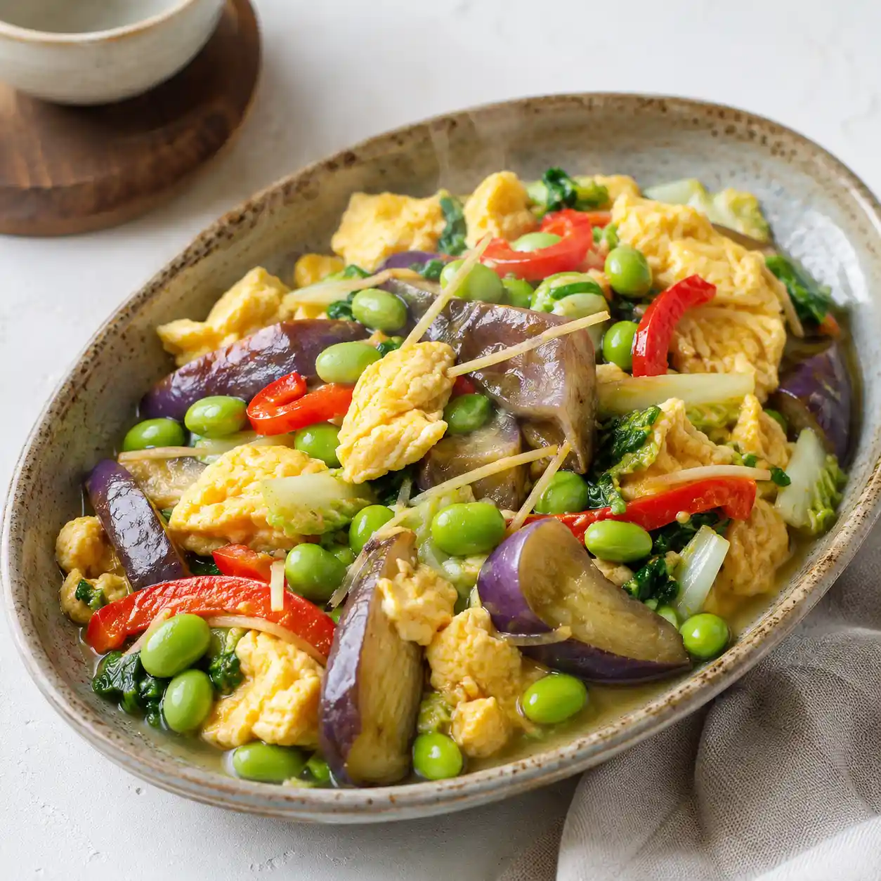 雞蛋毛豆滑炒