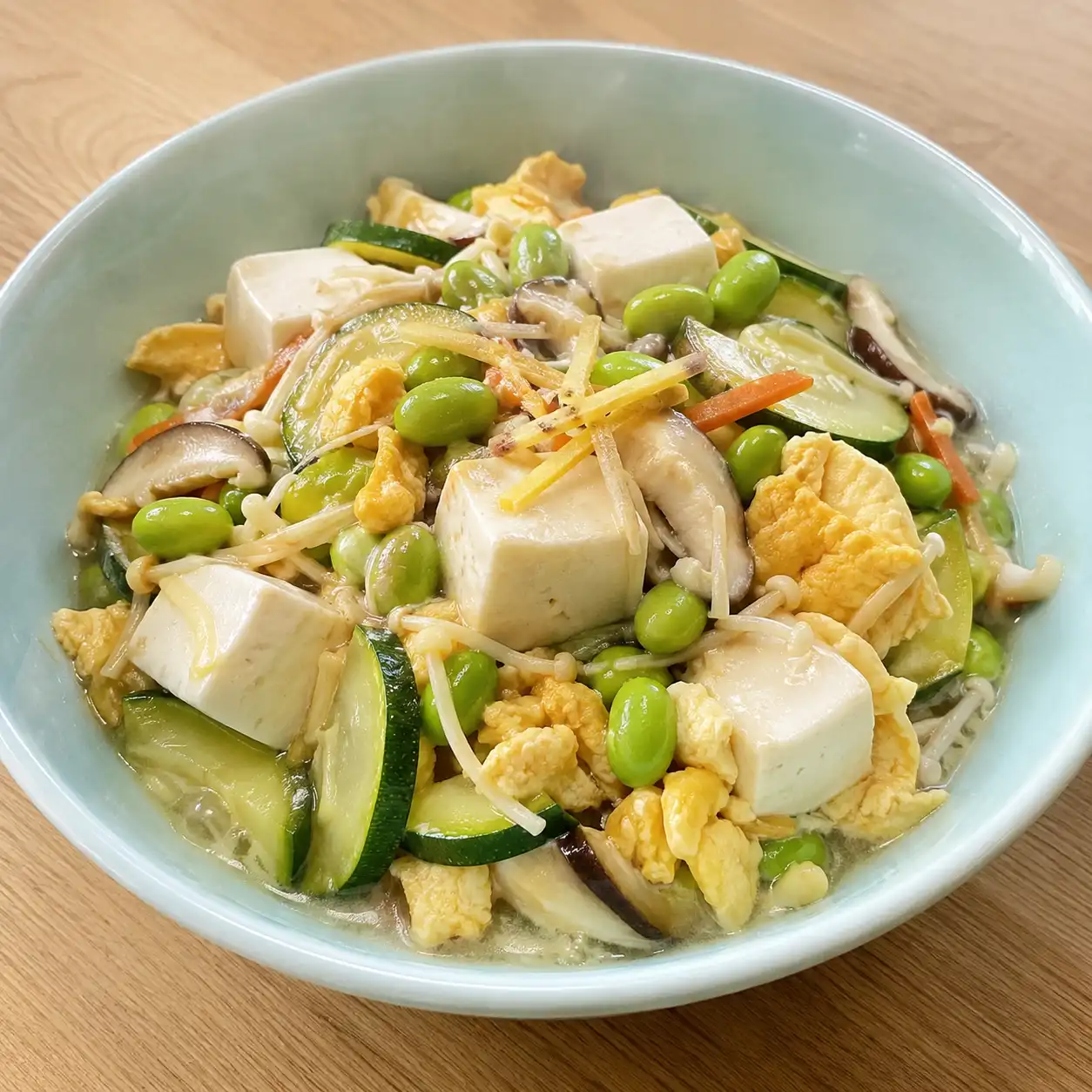毛豆嫩豆腐滑蛋