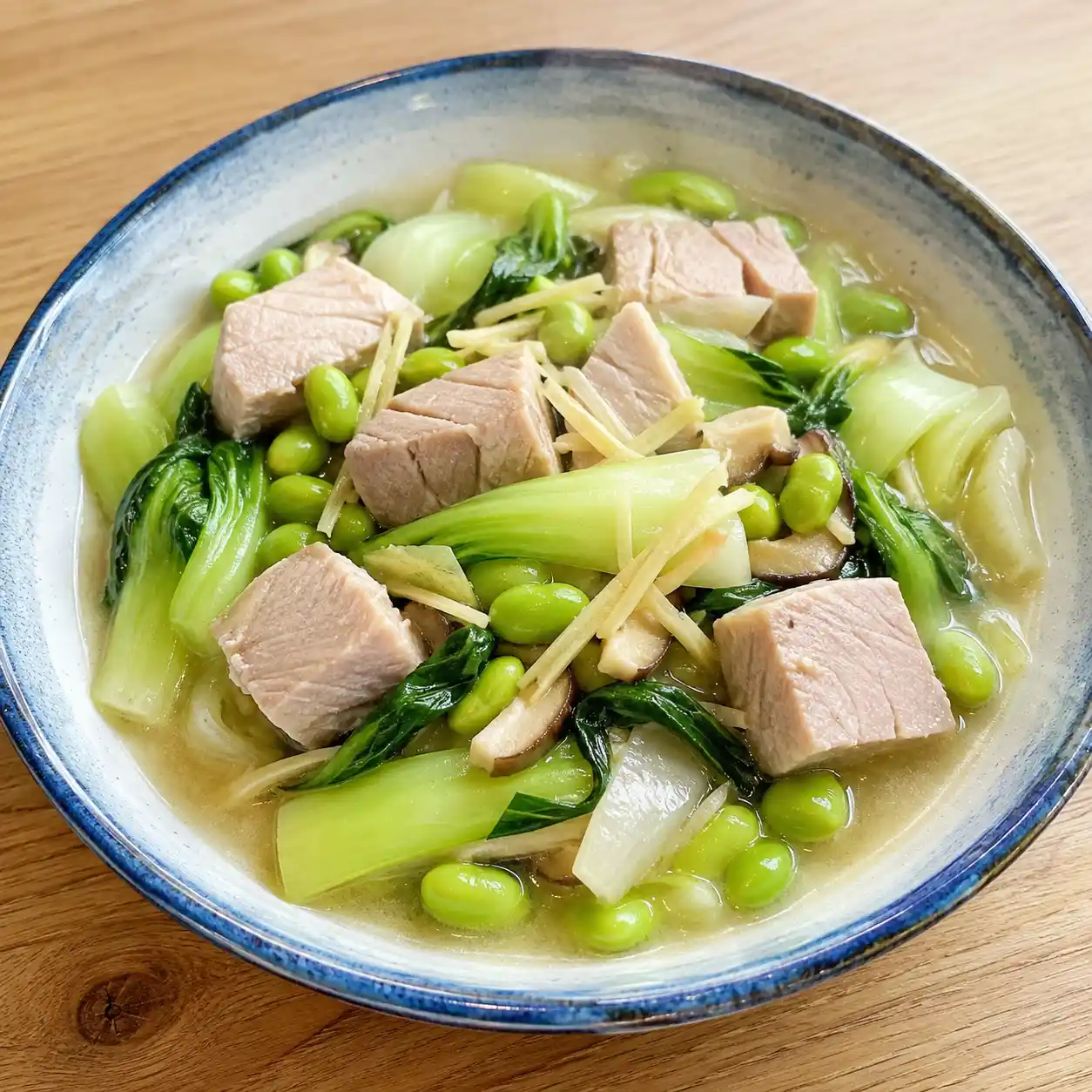 鮪魚毛豆小白菜燴炒