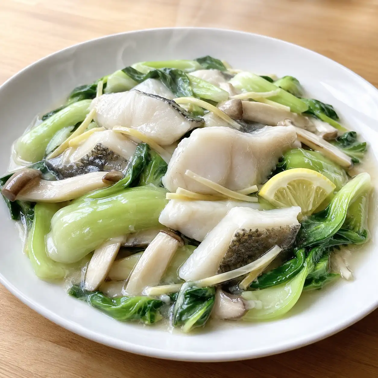 鱈魚青江菜薄燴