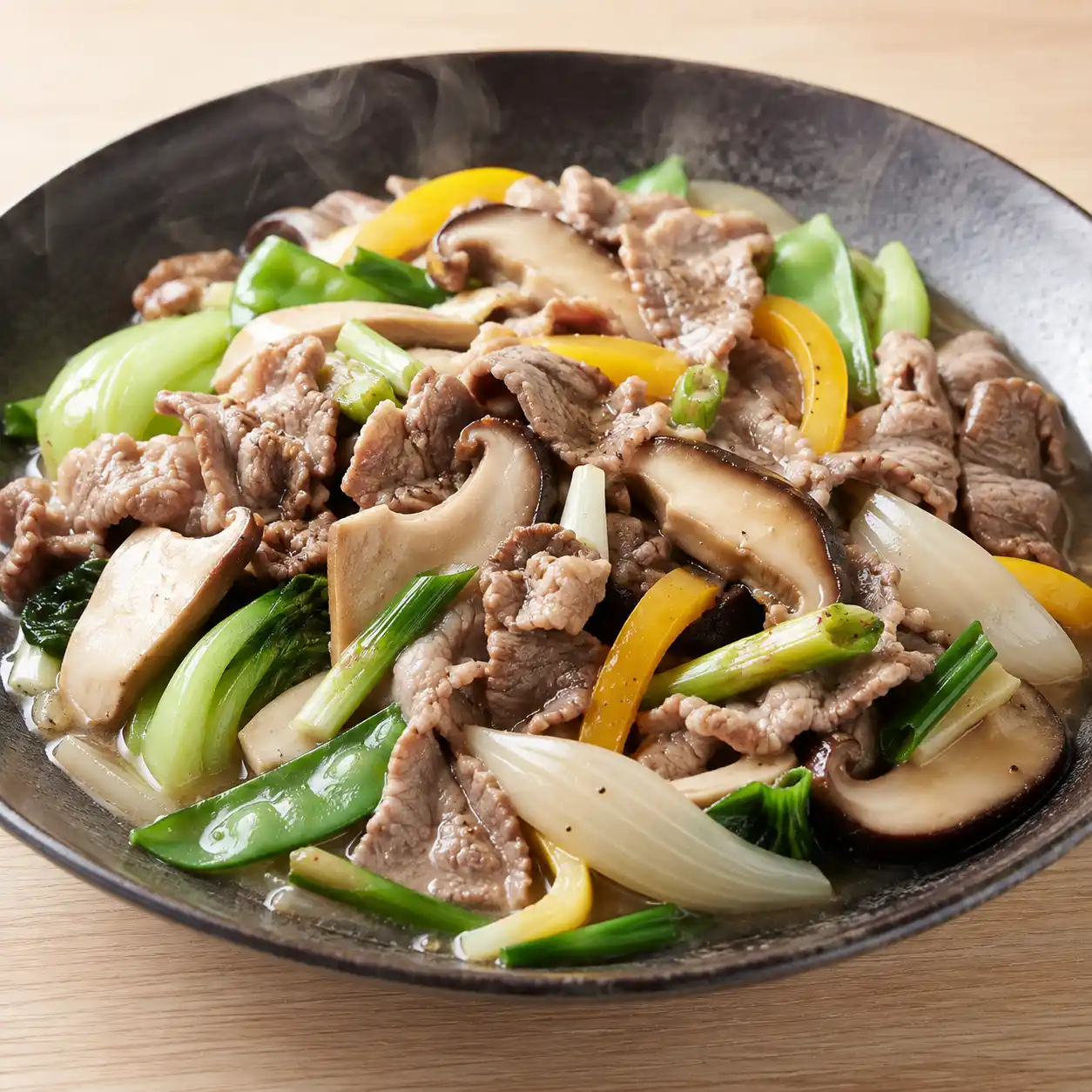 檸香羊肉片燴香菇