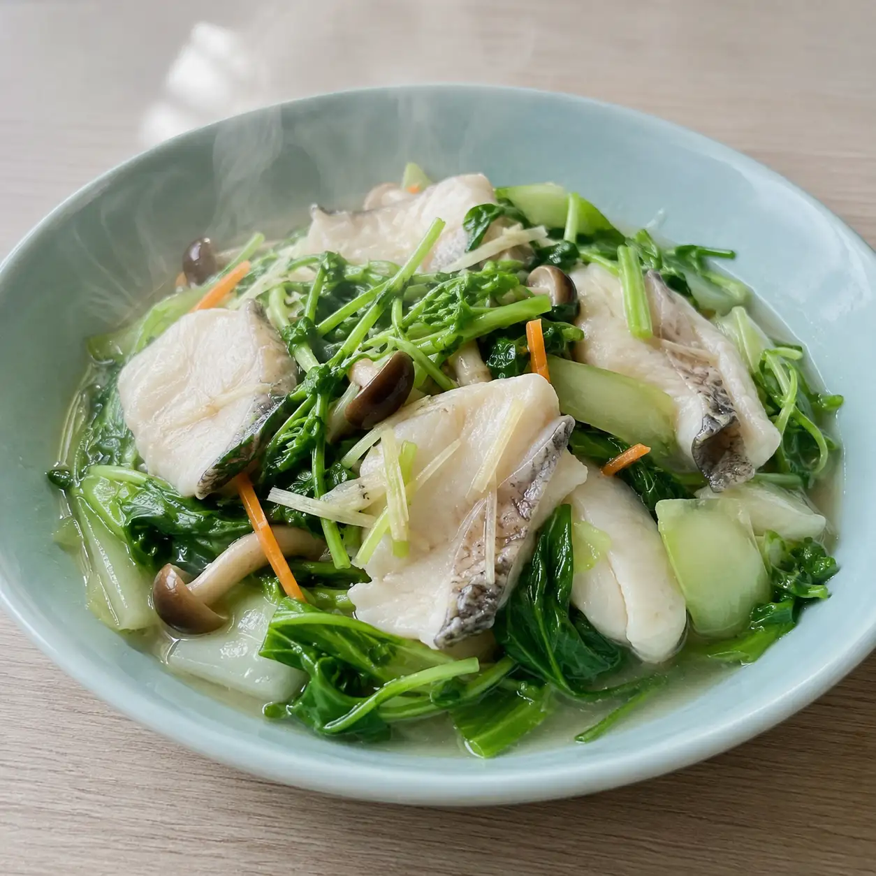 鱸魚小白菜滑炒