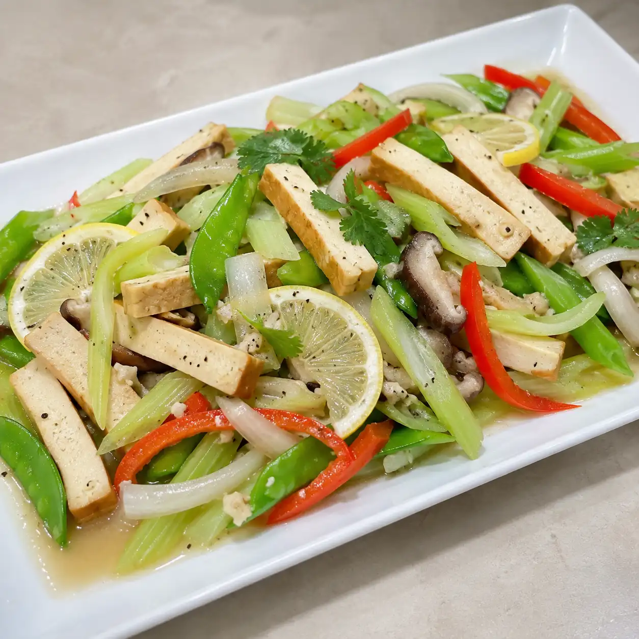 檸檬豆干芹菜鮮燴