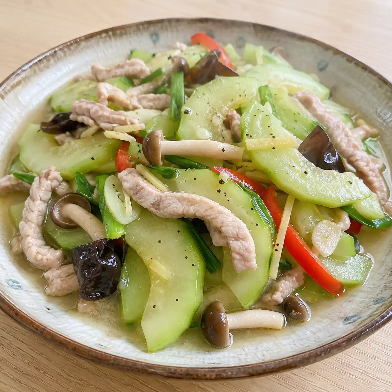 瘦肉絲大黃瓜滑炒