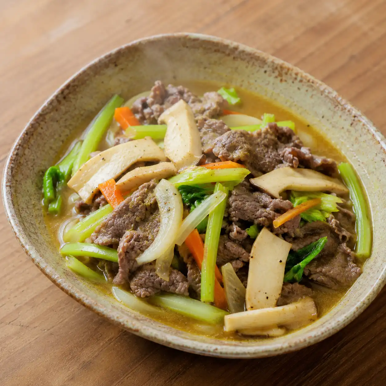 咖哩牛肉片杏鮑菇鮮燴