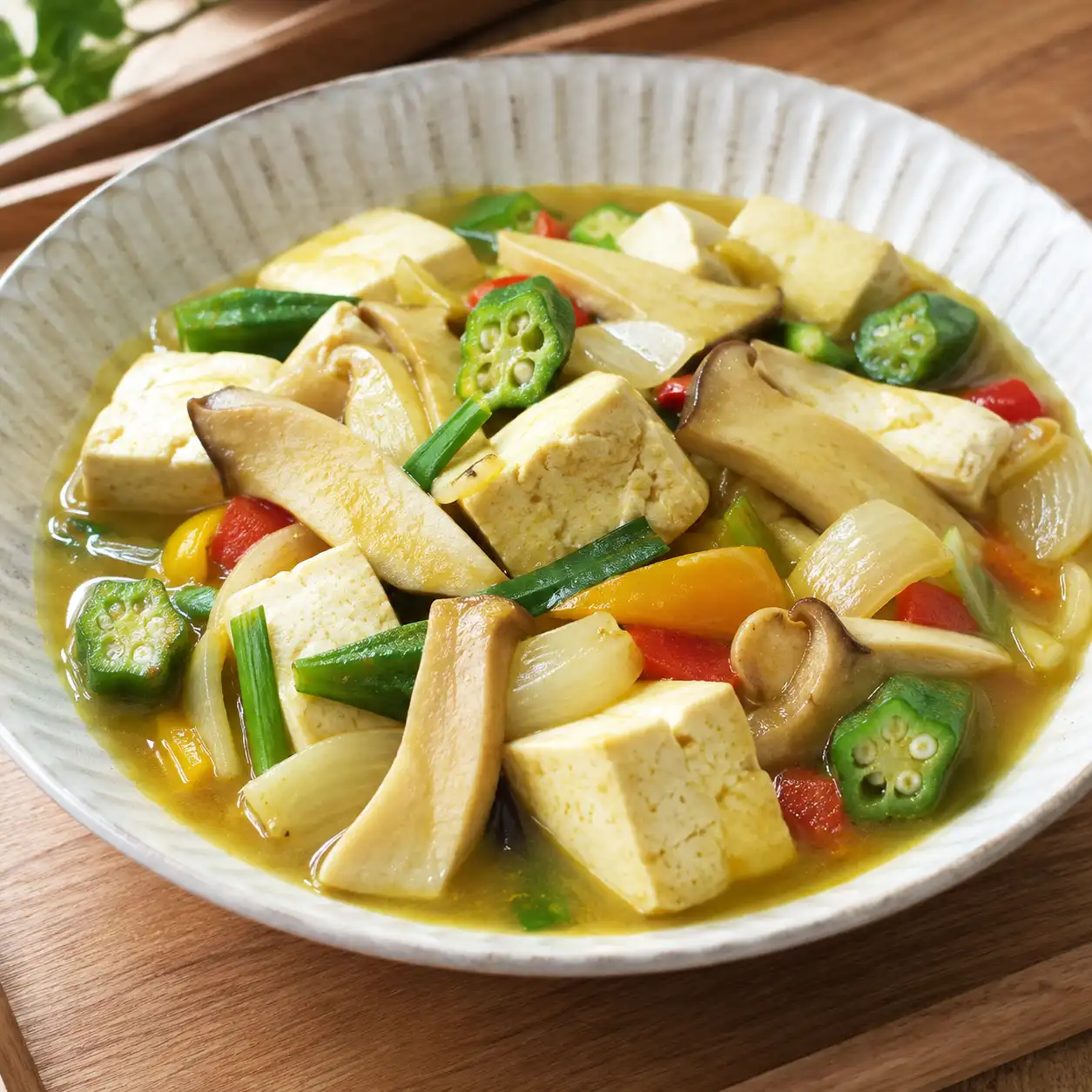 板豆腐杏鮑菇薄燴