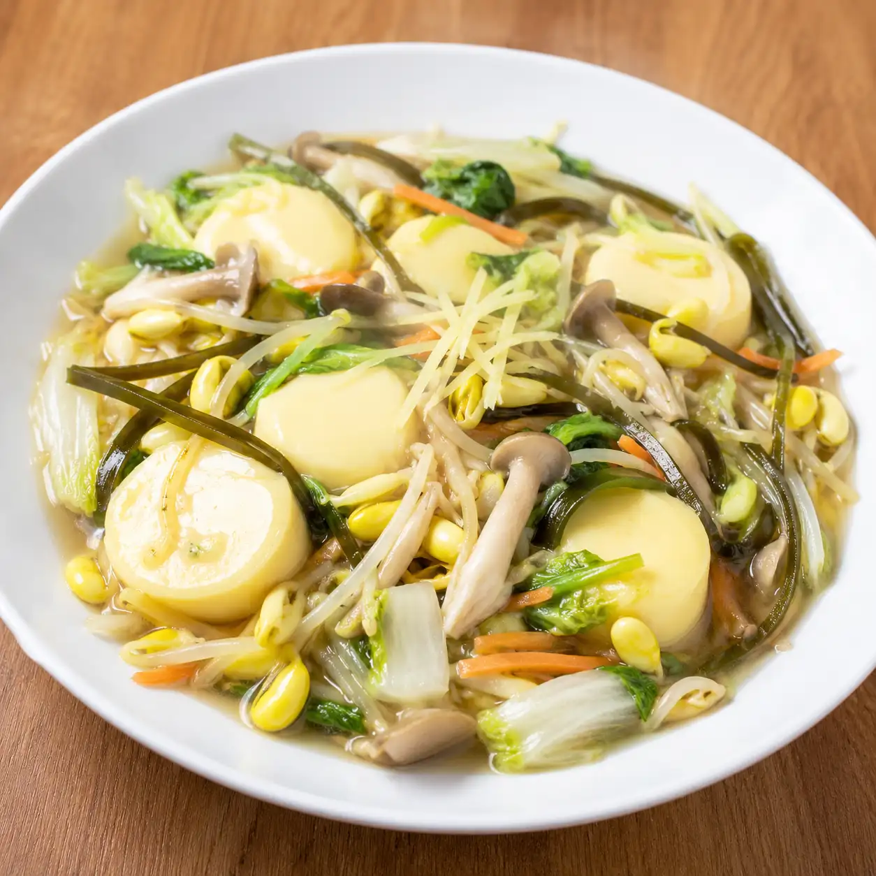 昆布蛋豆腐燴黃豆芽