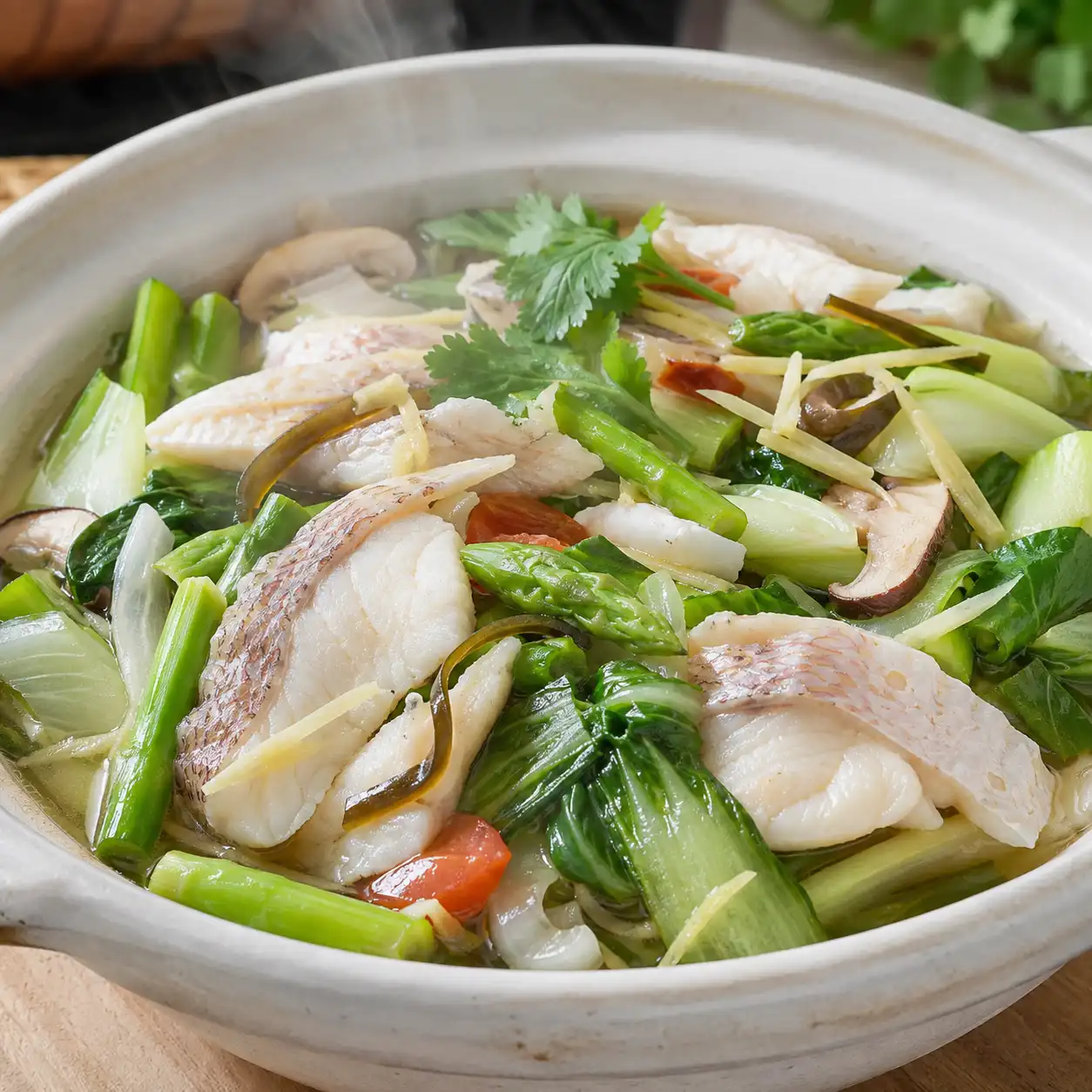 昆布鯛魚燴小白菜