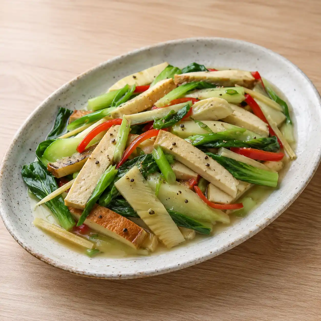 豆干青江菜滑炒