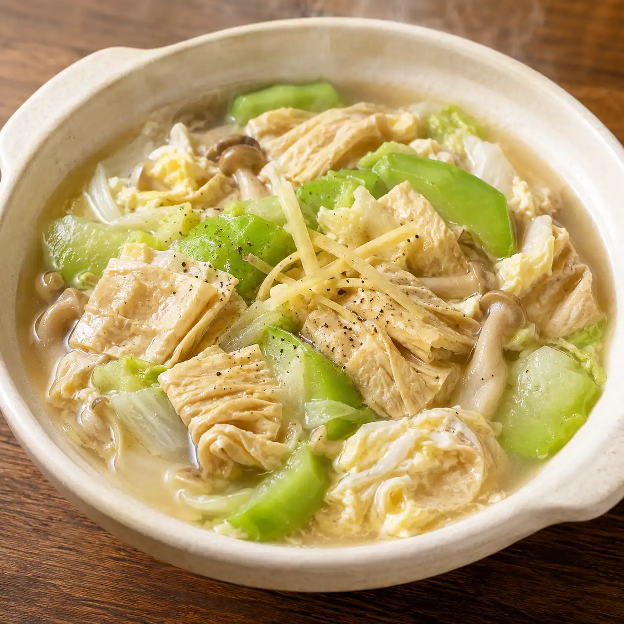 胡椒豆皮燴絲瓜