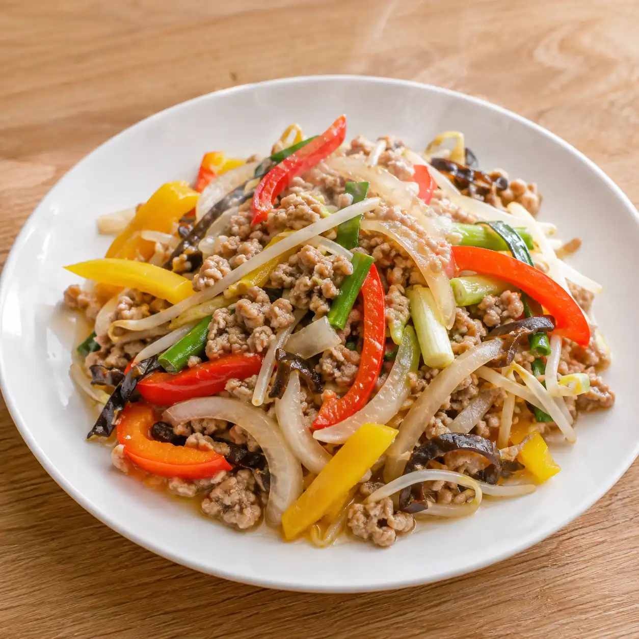 瘦絞肉甜椒滑炒
