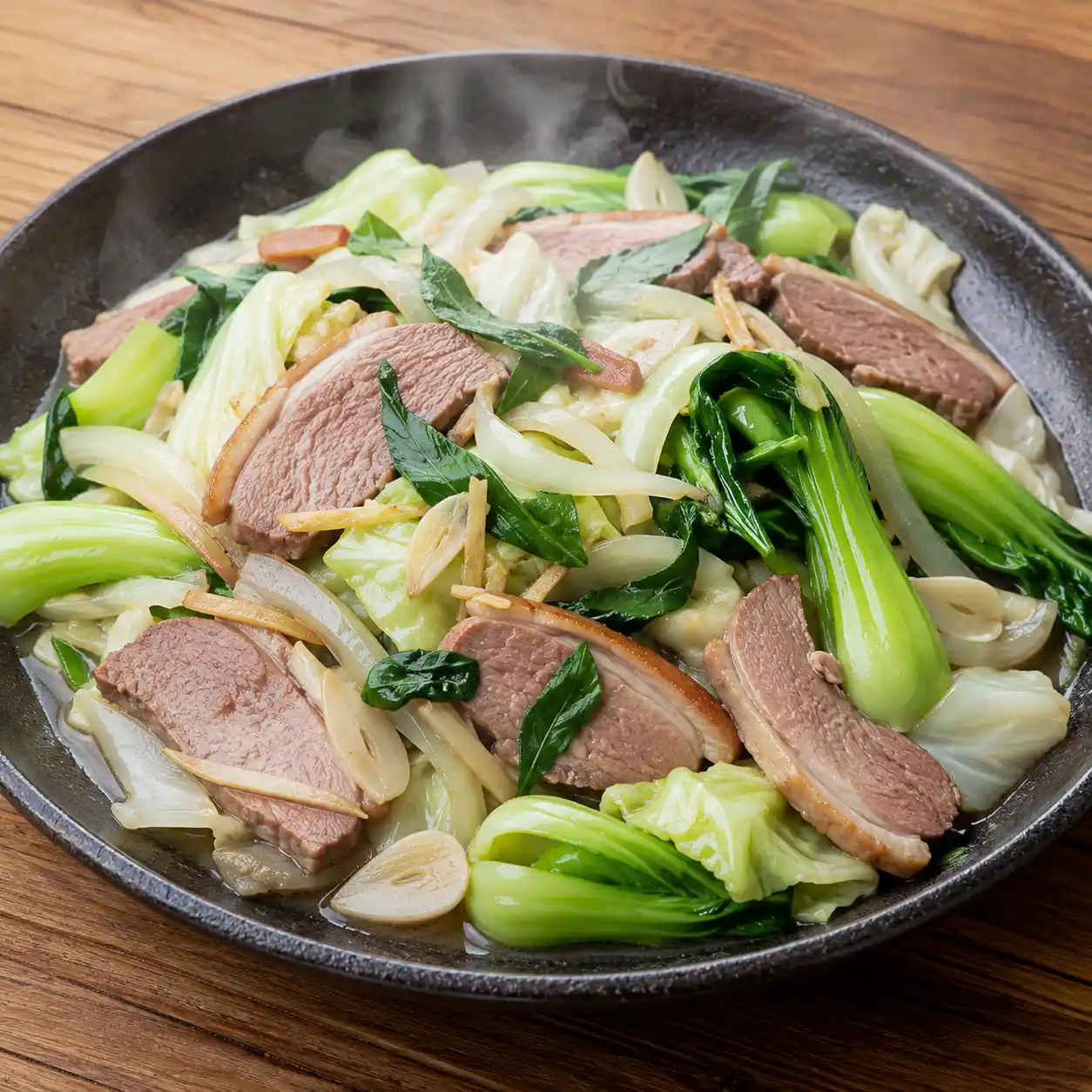 鴨胸高麗菜青江菜燴炒