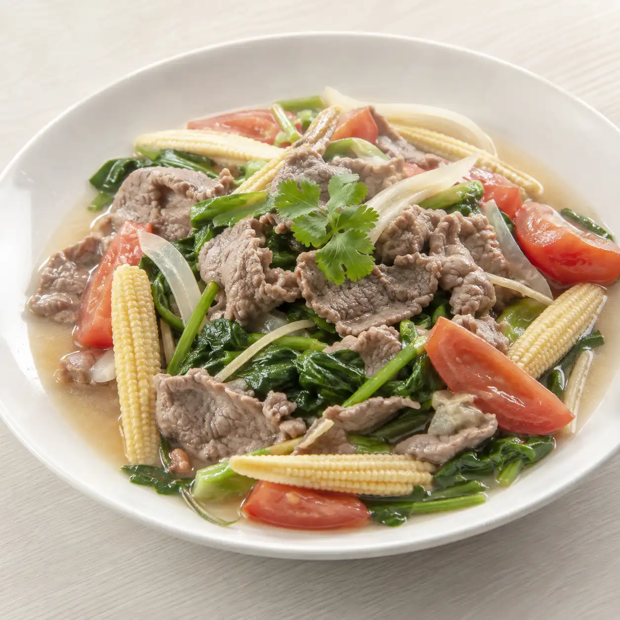 羊肉片玉米筍薄燴