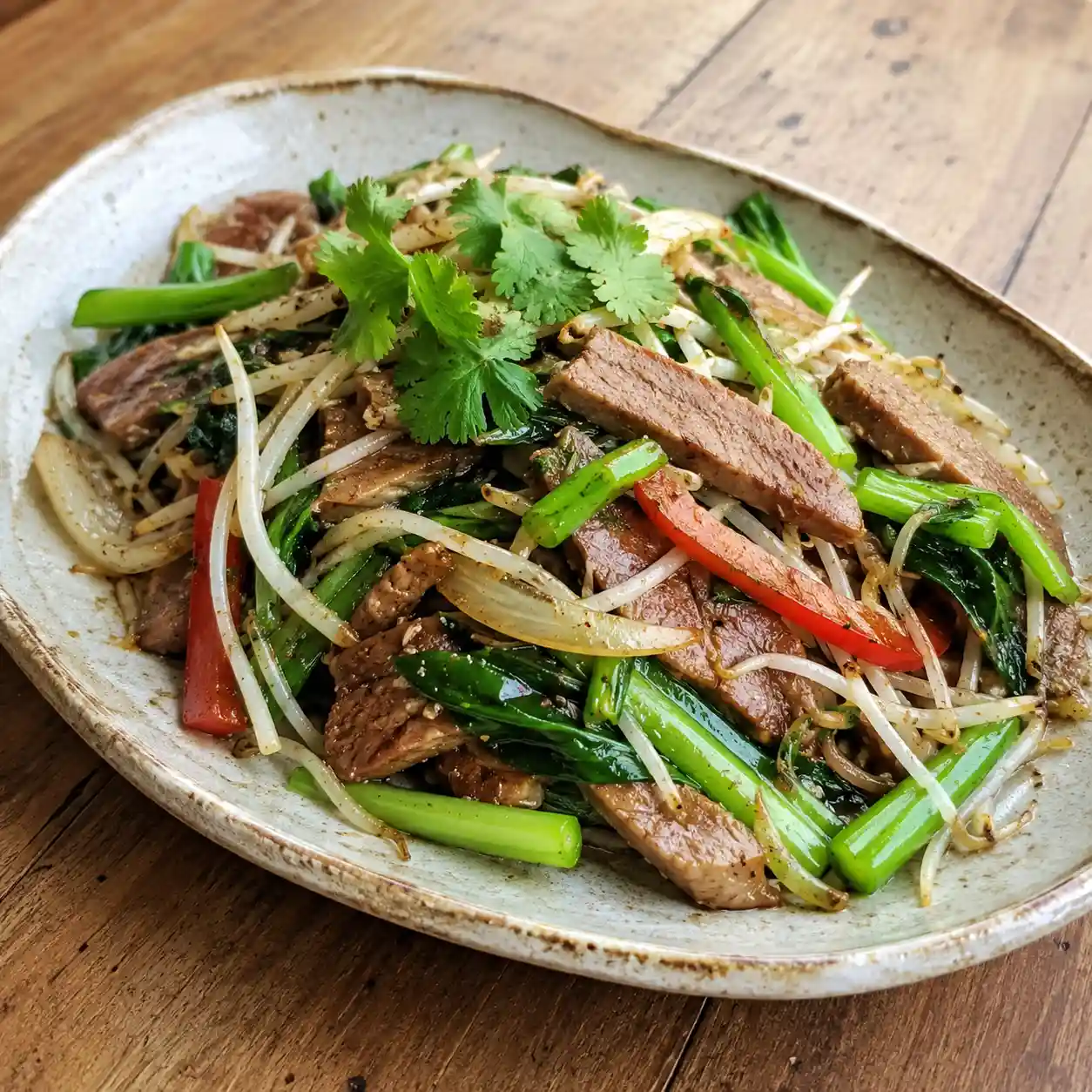 乾煸綠豆芽鴨胸