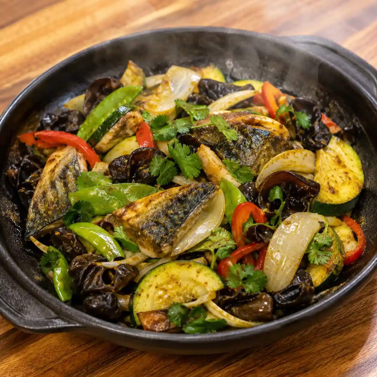 咖哩鯖魚乾鍋黑木耳