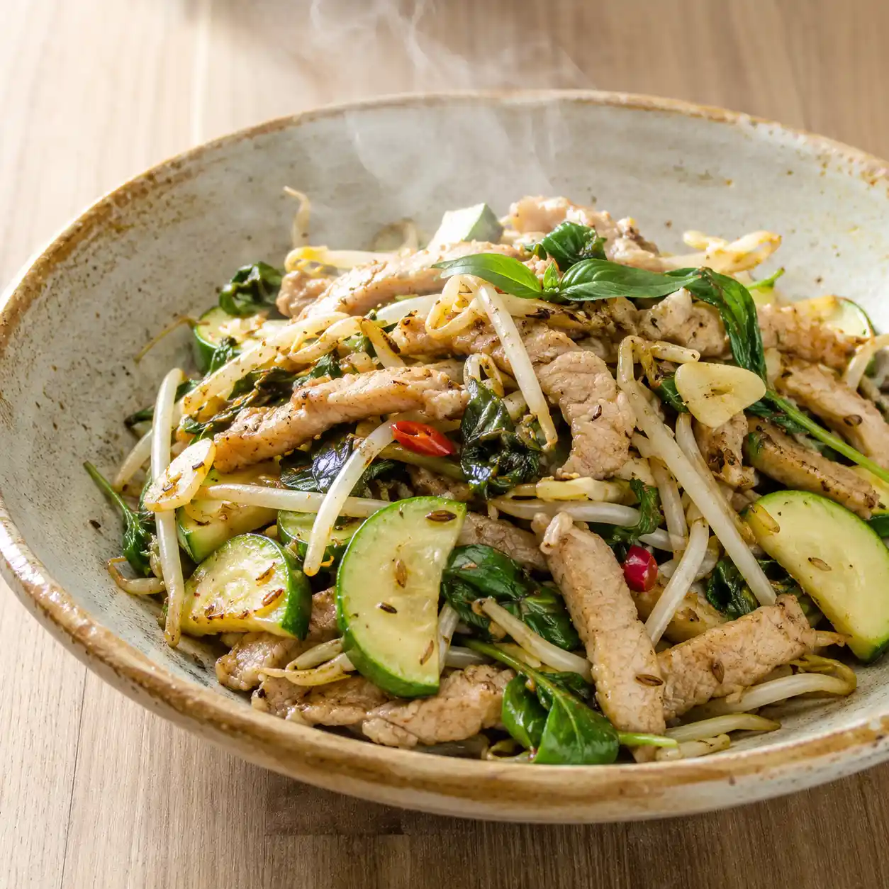 羅勒乾鍋瘦肉絲