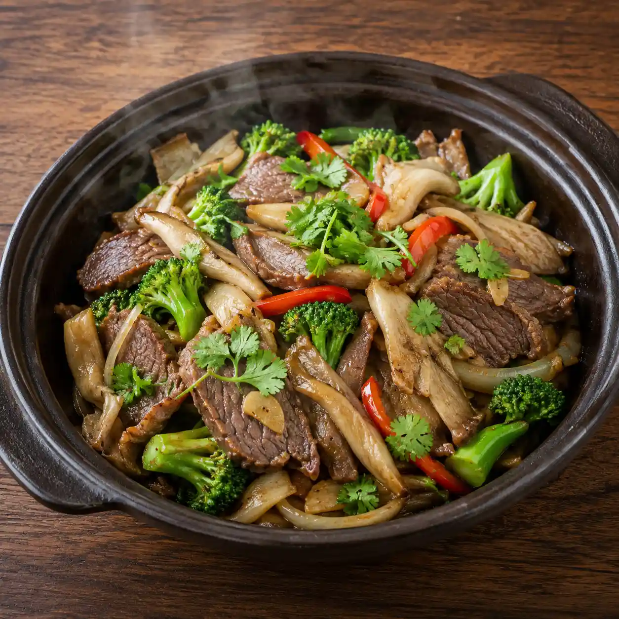 乾煸秀珍菇牛腱