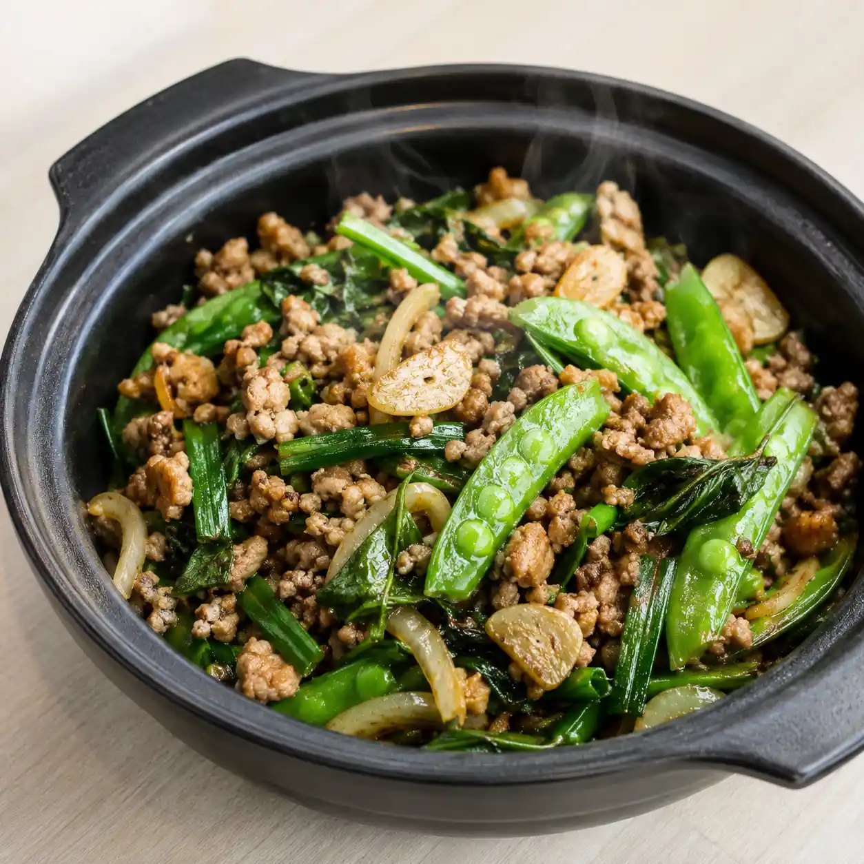 塔香乾鍋瘦絞肉