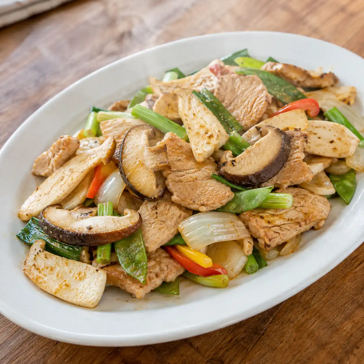 焦香豬肉片香菇