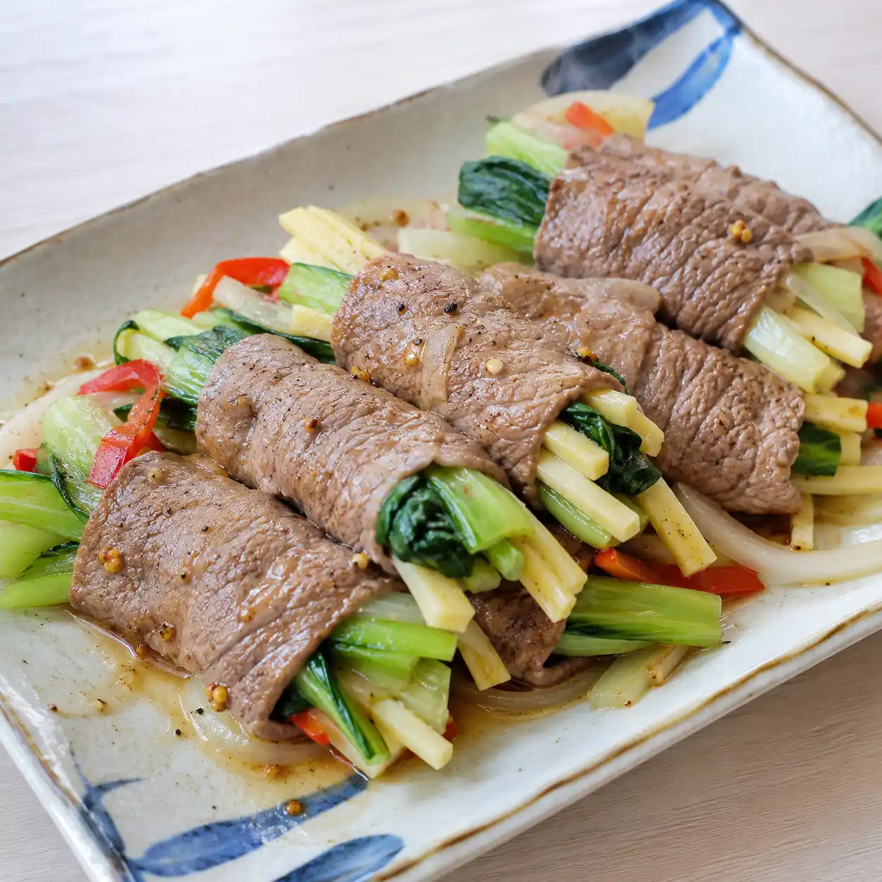 牛肉片青江菜香煎盒